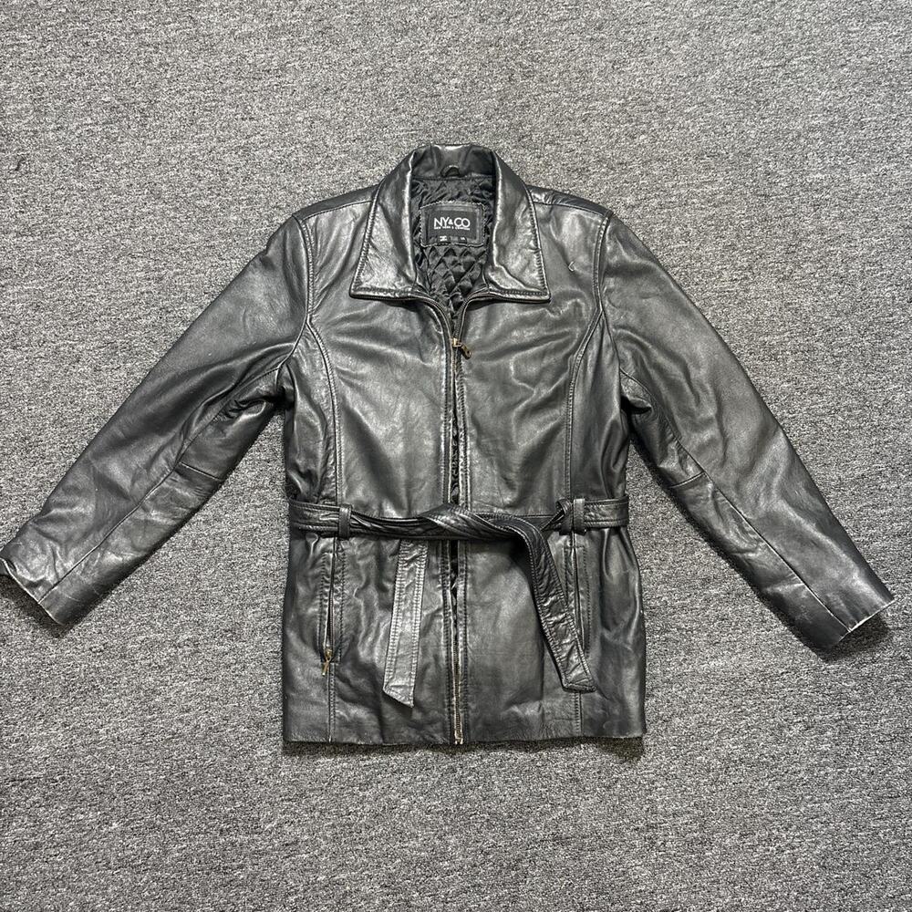 Vintage new york company leather coat